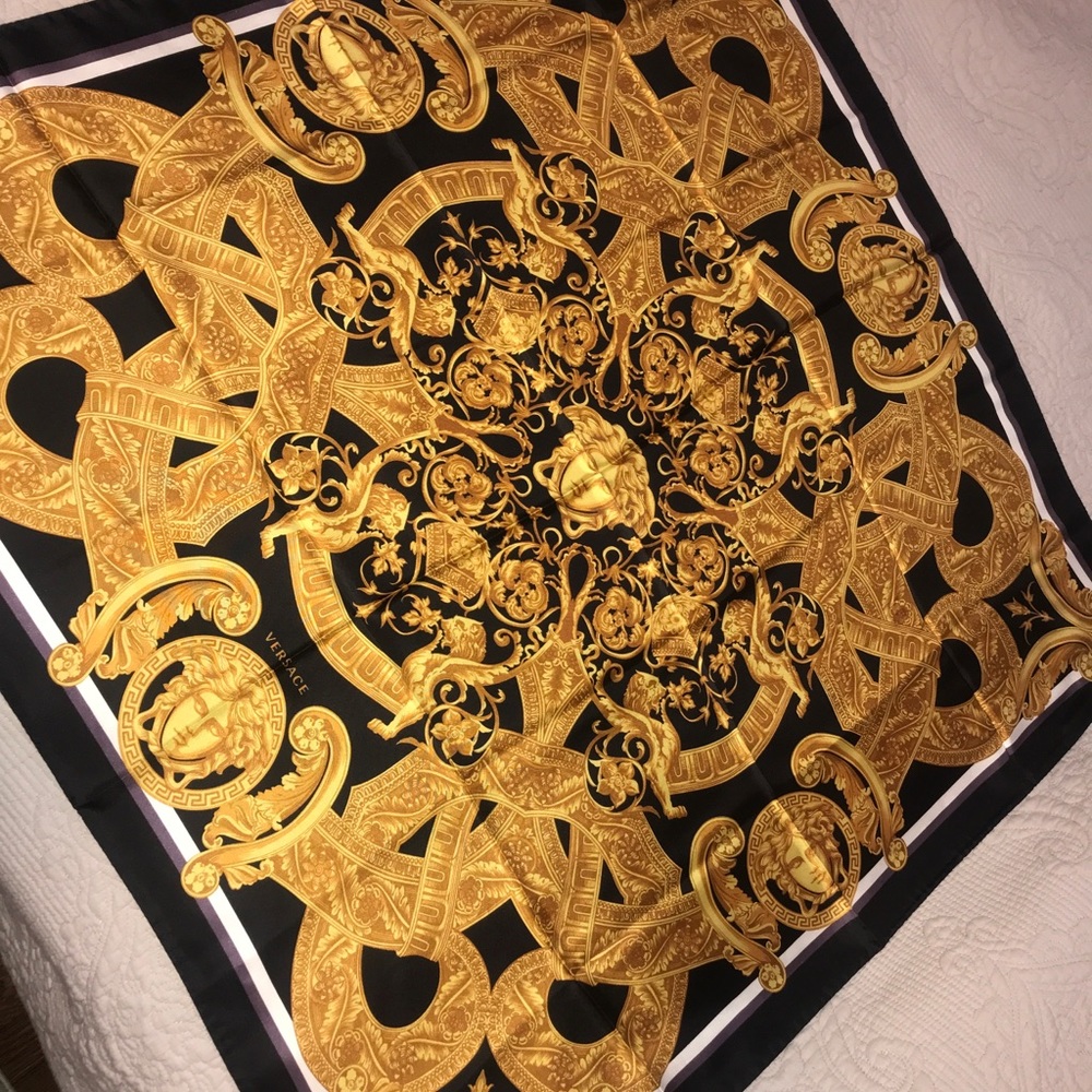 Versace Silk Foulard Signature Scarf
